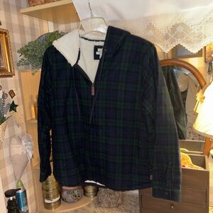 L.L. Bean Green and Blue Plaid Jacket